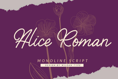 Alice Roman Font Wildan Type 