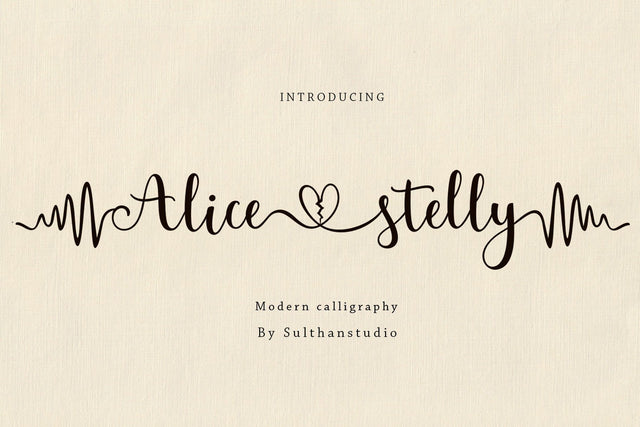 Alice stelly Font Sulthan studio 