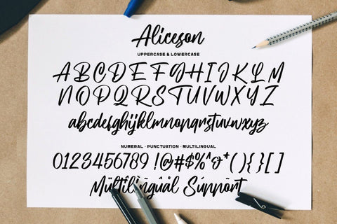 Aliceson – Modern Handlettering Font Good Java 