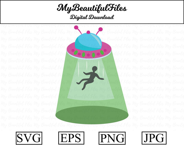 alien abduction - space SVG MyBeautifulFiles 