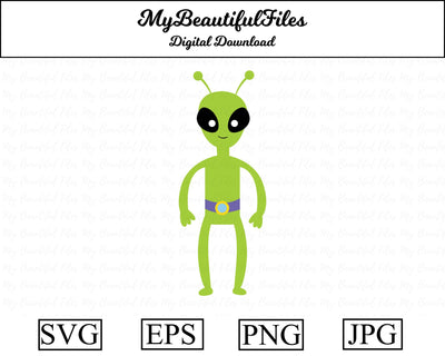 Alien Green - space SVG MyBeautifulFiles 