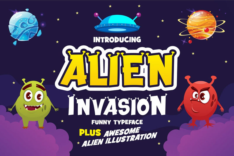 Alien Invasion Font Fachranheit Studio 