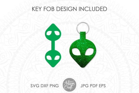 Alien keychain SVG, alien face SVG Artisan Craft SVG 