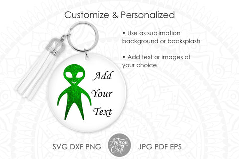 Alien keychain SVG, alien face SVG Artisan Craft SVG 