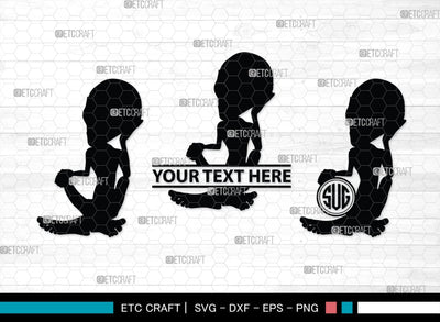 Alien Monogram, Alien Silhouette, Alien SVG, Ufo Svg, Alien Face Svg, Alien Ufo Svg, SB00335 SVG ETC Craft 