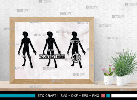 Alien Monogram, Alien Silhouette, Alien SVG, Ufo Svg, Alien Face Svg, Alien Ufo Svg, SB00335 SVG ETC Craft 