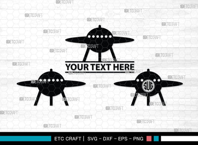 Alien Monogram, Alien Silhouette, Alien SVG, Ufo Svg, Alien Face Svg, Alien Ufo Svg, SB00335 SVG ETC Craft 