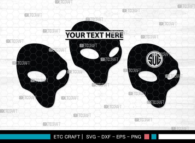 Alien Monogram, Alien Silhouette, Alien SVG, Ufo Svg, Alien Face Svg, Alien Ufo Svg, SB00335 SVG ETC Craft 