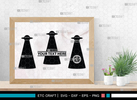 Alien Monogram, Alien Silhouette, Alien SVG, Ufo Svg, Alien Face Svg, Alien Ufo Svg, SB00335 SVG ETC Craft 