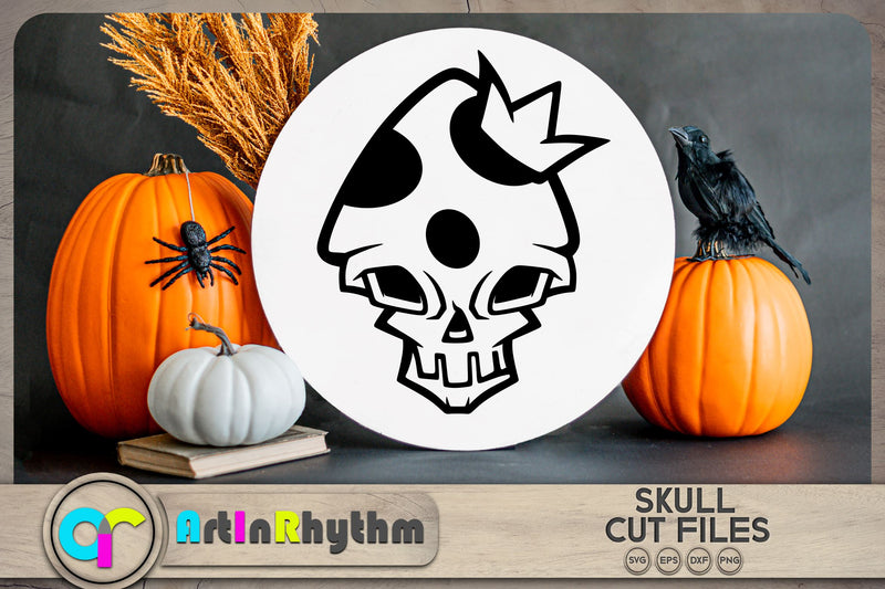 Alien skull SVG / Halloween skull SVG - So Fontsy