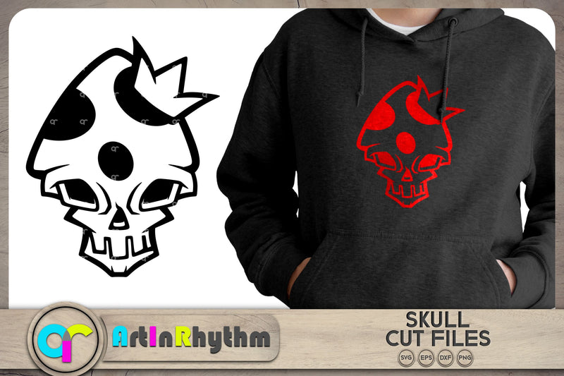 Alien skull SVG / Halloween skull SVG - So Fontsy