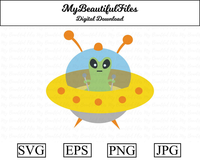 alien spaceship - space SVG MyBeautifulFiles 