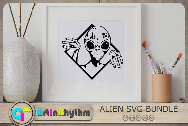 Alien Svg, Alien Clipart, UFO Svg, UFO Clipart SVG Artinrhythm shop 