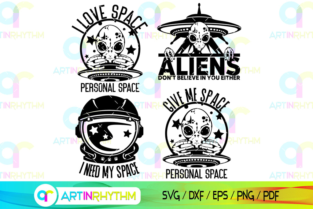 Alien SVG bundle - So Fontsy