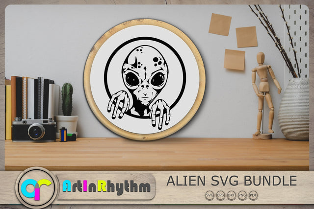 Alien Svg, UFO Svg, UFO Clipart, Alien Svg File SVG Artinrhythm shop 