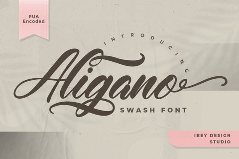 Aligano - Swash Font Font Ibey Design 