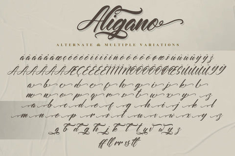 Aligano - Swash Font Font Ibey Design 