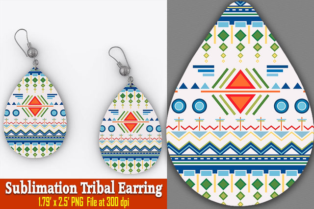 Alina Tribal Earring Sublimation Ethnic Touch 
