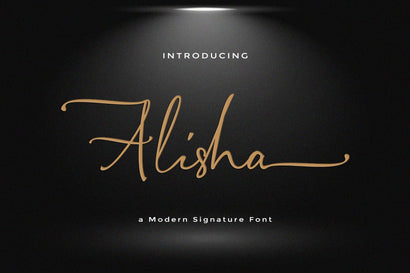 Alisha Signature Font AngelStudio 