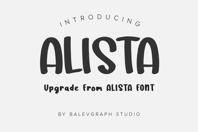 Alista Display Typeface Font Balevgraph Studio 