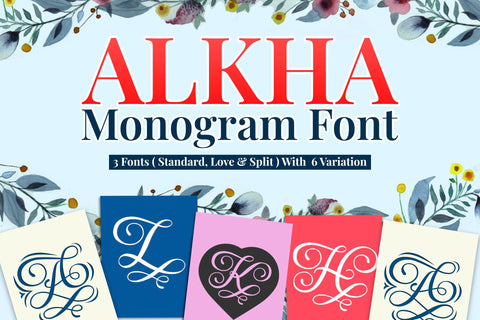 Alkha Monogram Font Font Holydie Studio 
