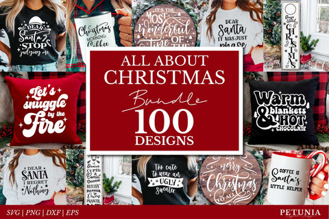 All About Christmas Bundle | Christmas SVG Bundle SVG Petunia Digital Design 
