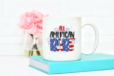 All American Babe, 4th of July Sublimation Design Sublimation CraftLabSVG 