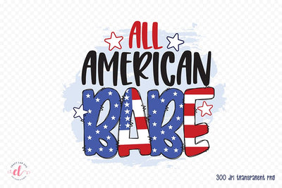 All American Babe, 4th of July Sublimation Design Sublimation CraftLabSVG 
