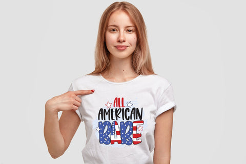 All American Babe, 4th of July Sublimation Design Sublimation CraftLabSVG 