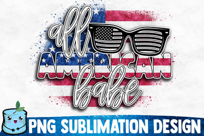 All American Babe Sublimation Design Sublimation MintyMarshmallows 