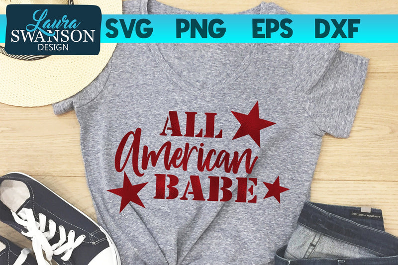 All American Babe SVG Cut File SVG Laura Swanson Design 