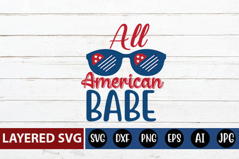 All American Babe SVG cute file SVG Blessedprint 