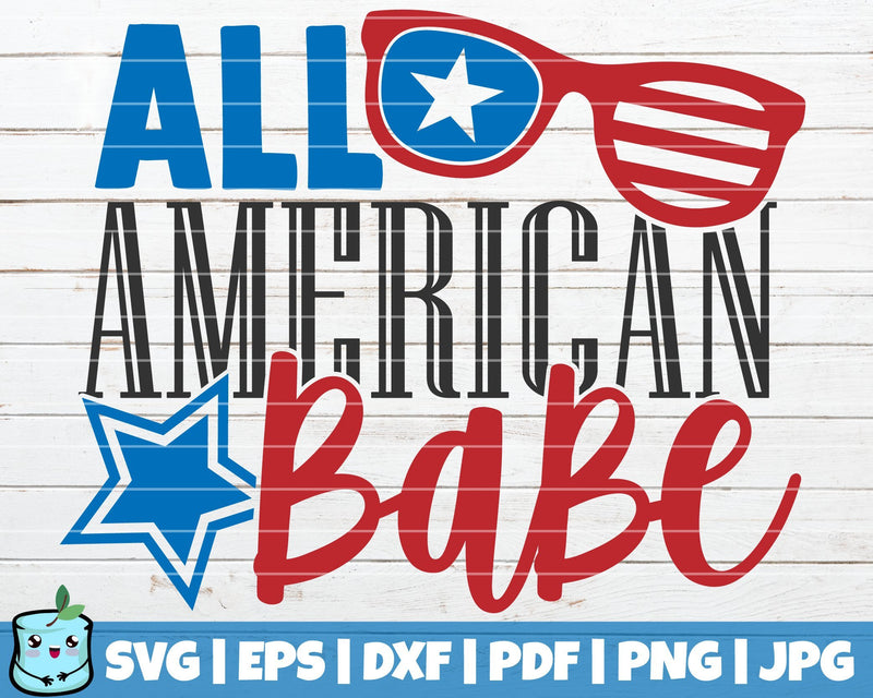All American Babe SVG MintyMarshmallows 