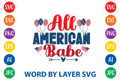 All American Babe SVG Rafiqul20606 
