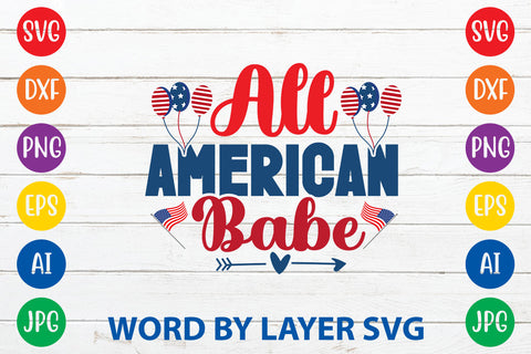 All American Babe SVG Rafiqul20606 