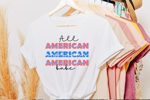 all american babe svg,4th of july svg,png SVG BB Type Studios 