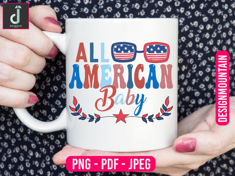 All American baby png design Sublimation Alihossainbd 