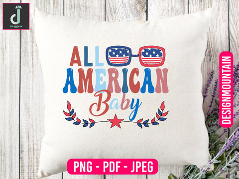 All American baby png design Sublimation Alihossainbd 