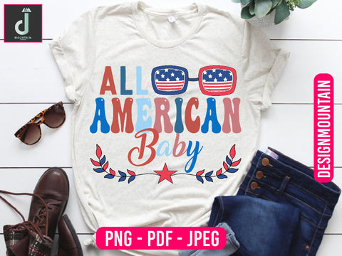 All American baby png design Sublimation Alihossainbd 