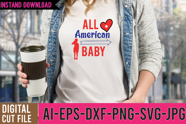 All American Baby SVG Cut File SVG BlackCatsMedia 