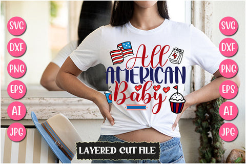 All American Baby SVG Cut File SVG Newmockups 