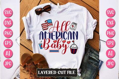 All American Baby SVG Cut File SVG Newmockups 