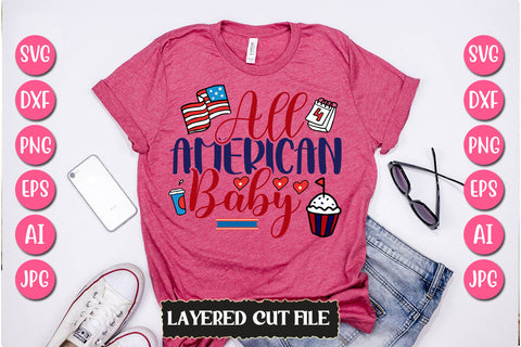 All American Baby SVG Cut File SVG Newmockups 