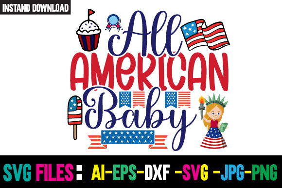 All American Baby SVG Cut File SVG Newmockups 