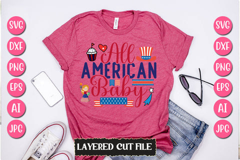 All American Baby SVG Cut File SVG Newmockups 