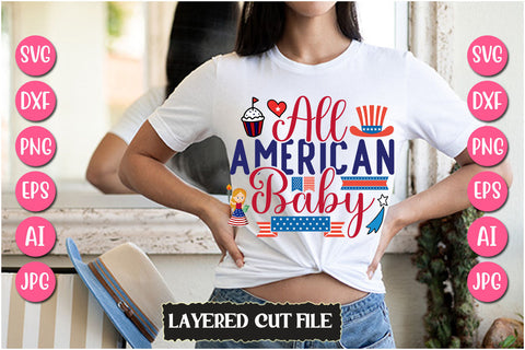 All American Baby SVG Cut File SVG Newmockups 