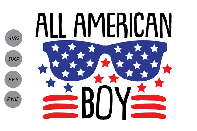 All American Boy| 4th of July SVG Cutting Files SVG CosmosFineArt 