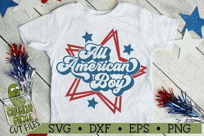 All American Boy Patriotic SVG Cut File SVG Crunchy Pickle 