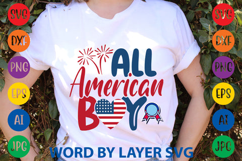 All American Boy, Patriotic SVG Design SVG Rafiqul20606 