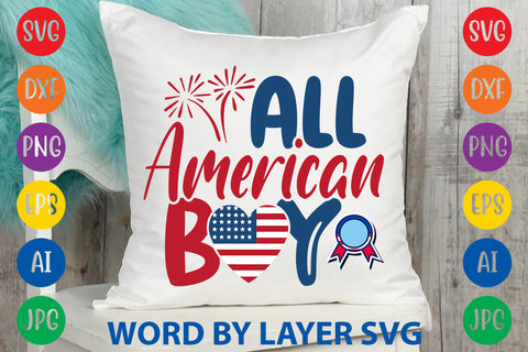 All American Boy, Patriotic SVG Design SVG Rafiqul20606 